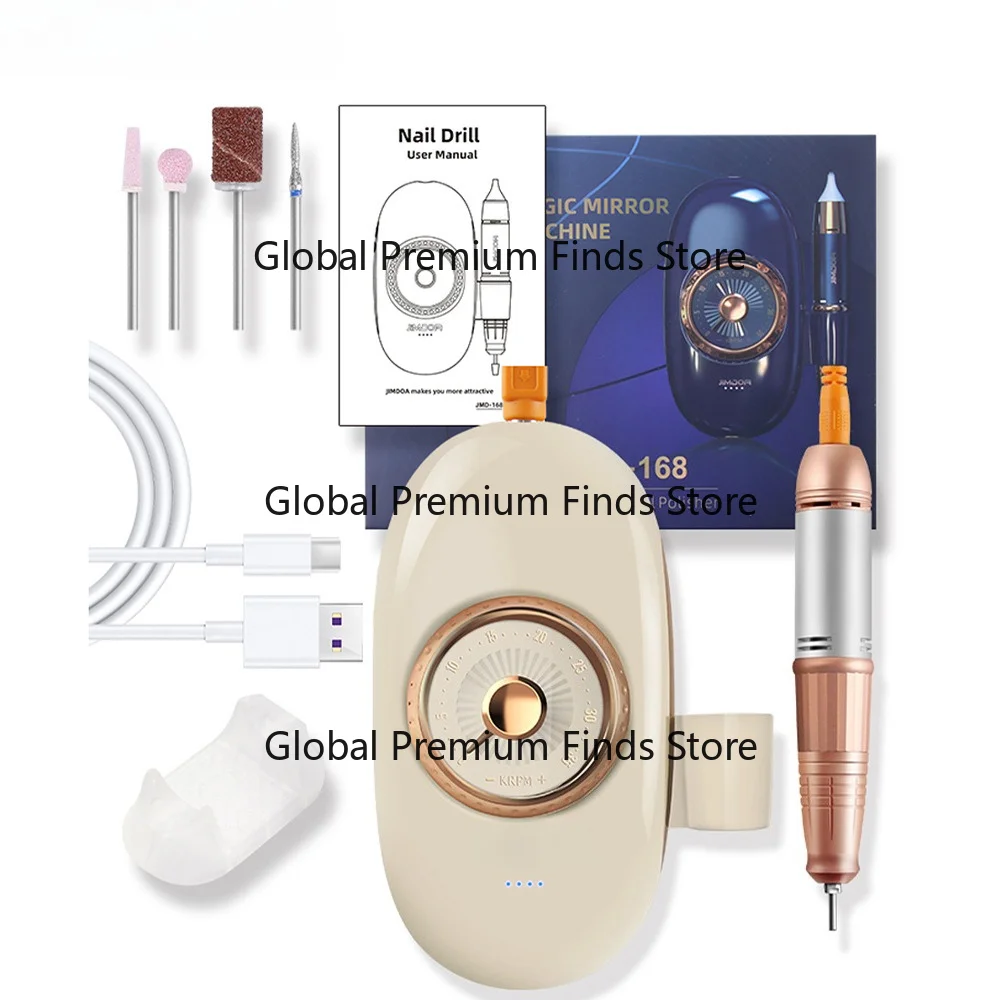 Wireless hollow cup rechargeable manicure tool specifically for nail salons, compact and convenient nail grinder