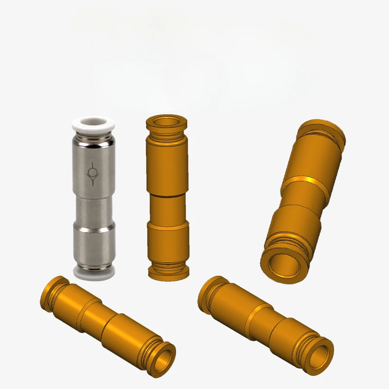 Elettrovalvola CVPU-4mm 6mm 8mm 10mm 12mm 1/8-1/2 inch PCVU Pneumatic Push To Connect Fitting One-way Valve Check Valve Made Entirely of Metal Pneumatica — dettaglio 4