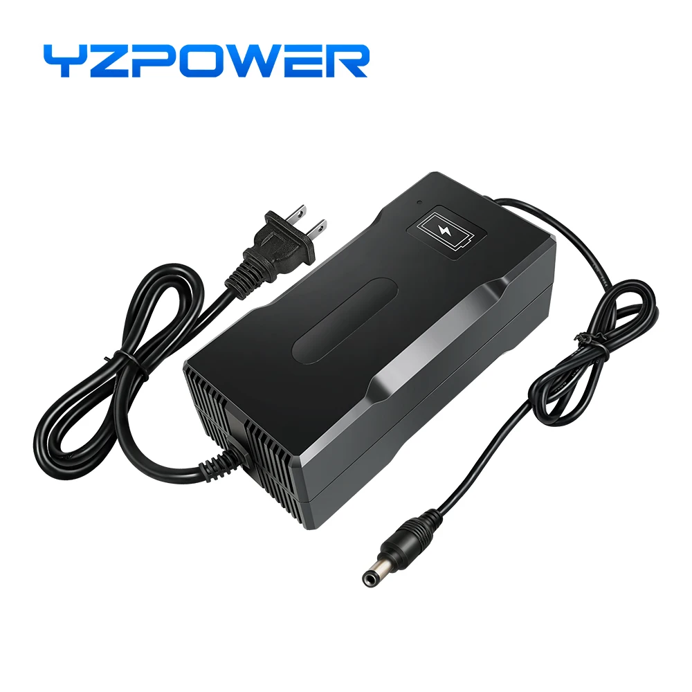 YZPOWER 67.2V 3A lithium battery charger for 60V 15AH lithium battery pack fast charging input 110-240Vac power adapter with fan