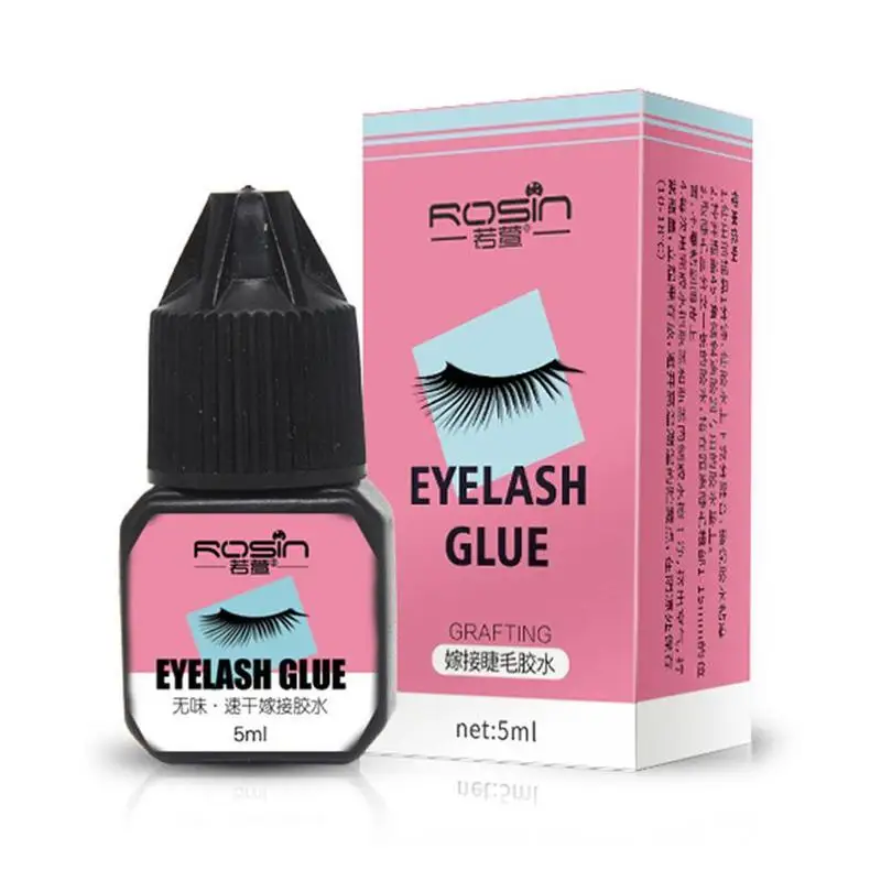 5ML Wimpern Pfropfen Für Semi-Permanent Pfropfen Kleber Schwarz Wimpern Verlängerung Kleber Wasserdicht Schnell Trocknend Robust Kleber