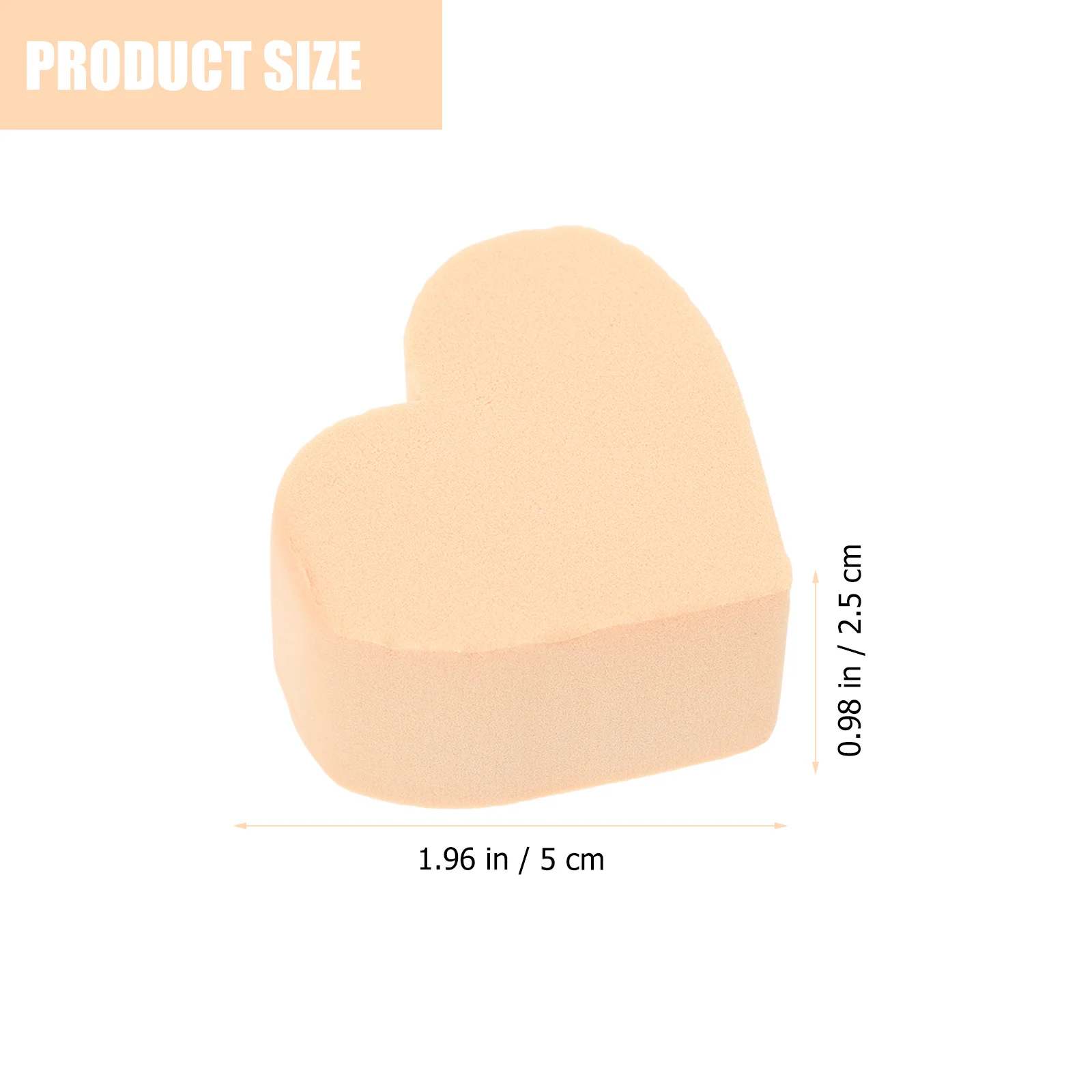 4 pezzi di frullatori in spugna per trucco a forma di cuore, soffio di schiuma ad alta densità per fondotinta liscio, strumento di applicazione in polvere sciolta
