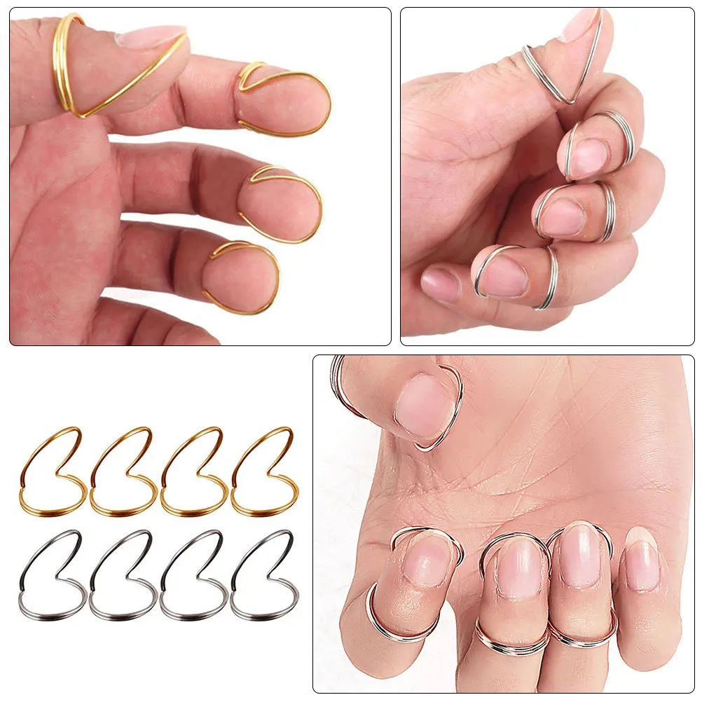 

8pcs Metal Durable Comfortable Fit Folk Guitar Portable Useful Pick Metal Guitar Plectrums Instruments Accessories