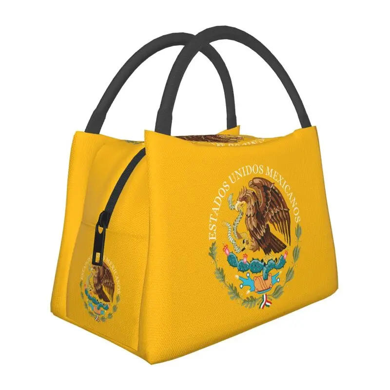 Coat Of Arms Of Mexico Lunch Box Women Leakproof Mexican Flag Seal Thermal Cooler Food Insulated Lunch Bag Travel Work Container