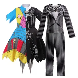 Kid Sally Jack Skellington Pumpkin King Cosplay Costume The Nightmare Before Christmas Costume For Girl Boy Halloween  Party