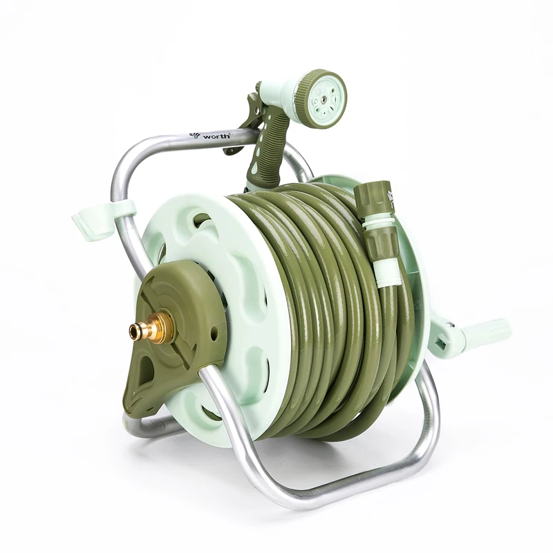 

Автоматическая выдвижная тележка-держатель для садового шланга 20 м с регулировкой длины