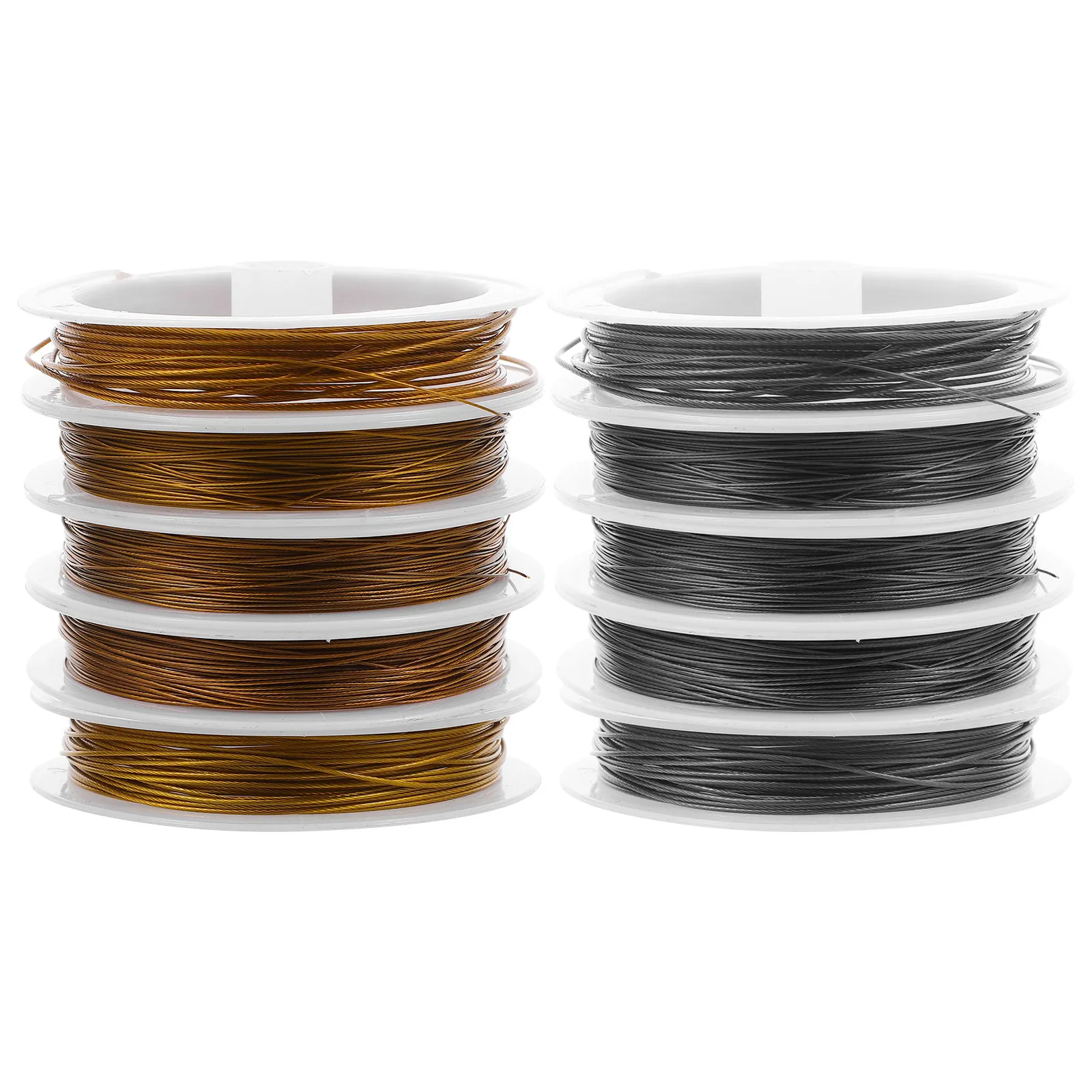 

10 рулонов проволоки для бисероплетения, 0,45–1 мм, мягкая гибкая стальная проволока для изготовления браслетов, ожерелий и украшений своими руками