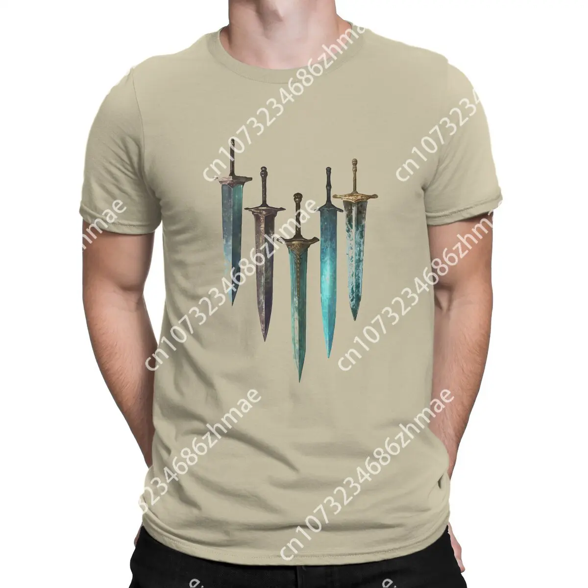 DARK SOULS Men's TShirt Moonlight Sword Distinctive T Shirt Original Streetwear New Trend