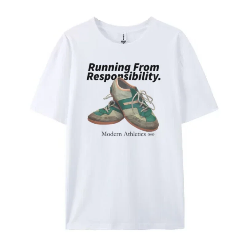 Running From Responsibility Funny Quotes T-Shirt Marathon Runner T Shirt Hippie Retro Sports Tee Shirt Unisex Summer Fashion Top