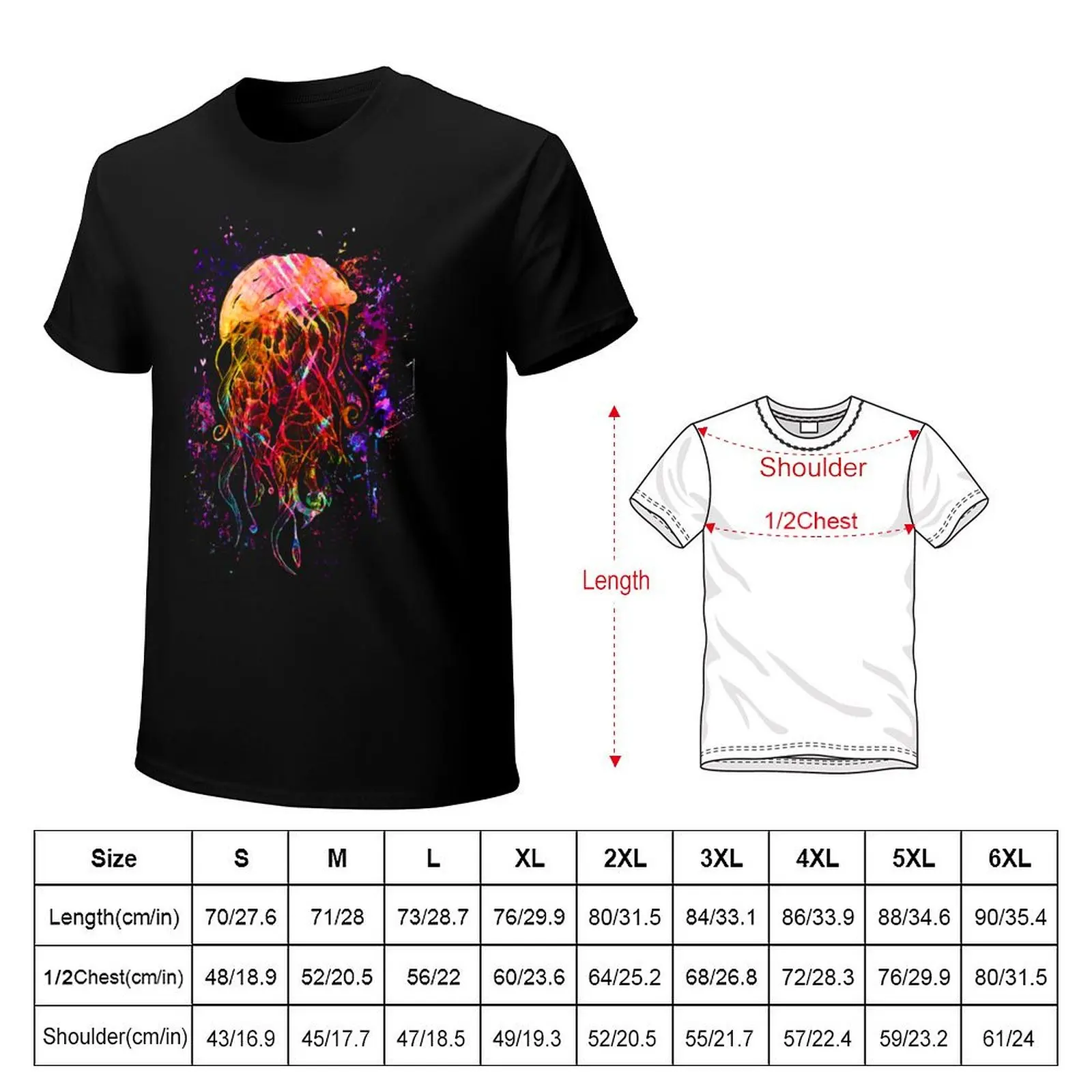 Jellyfish - Jelly fish - Abstract Art - Colorful T-Shirt sweat vintage t shirts black t-shirts for men