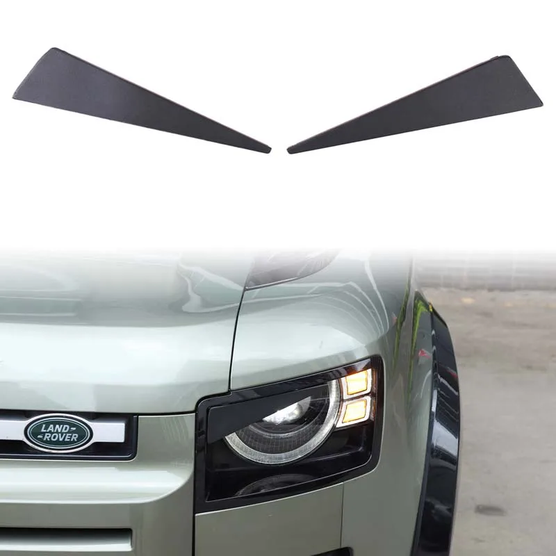 

For Land Rover Defender 90 110 130 2020-2025 Aluminum Alloy Car Headlight Bezel Cover Angry Eyes Style Cover Car Accessories