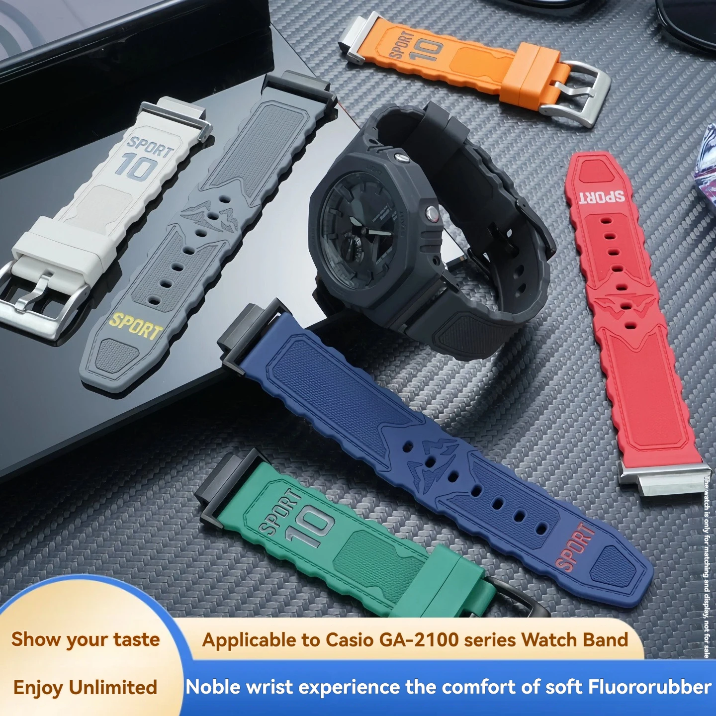 

Фторкаучуковый ремешок для часов Casio G-SHOCK GA-2100 GA-2110 GM2100 GM-5600 серии модифицированный фторкаучуковый ремешок для часов мужской браслет