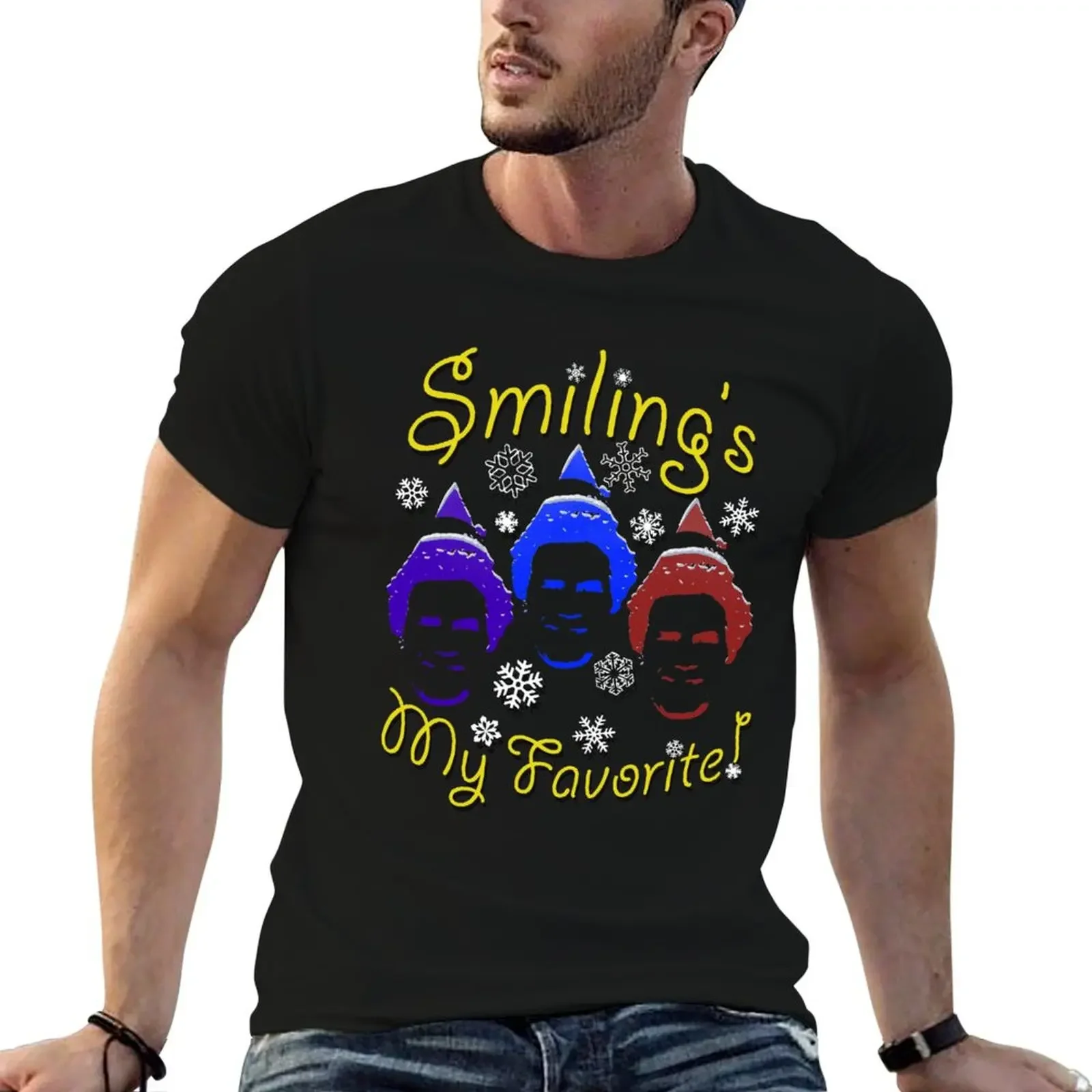 

Smiling Buddy T-Shirt graphic t shirts blue archive T-shirts oversize mens white t shirts