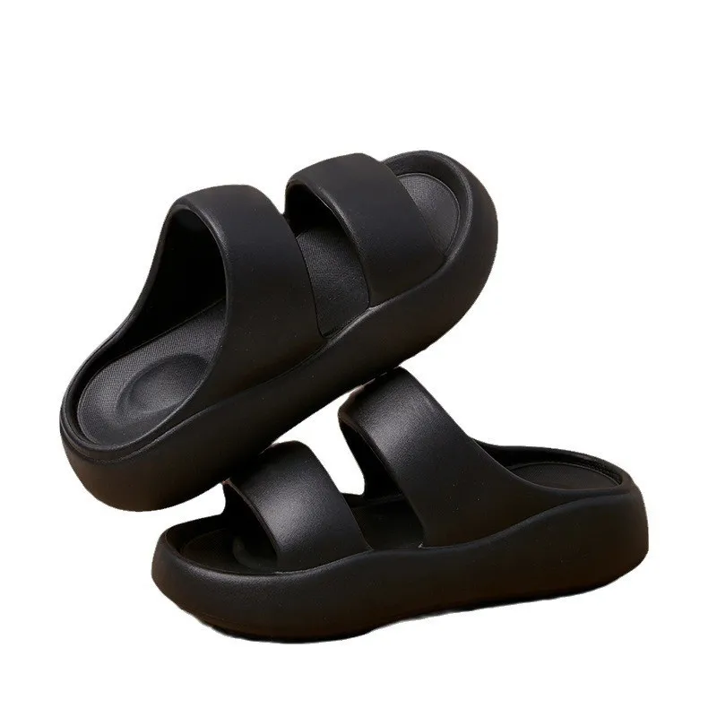 Simple and Stylish Double-Strap Thick-Soled Sandals for Home and Outdoor Use Ladies' Sandals - view 5