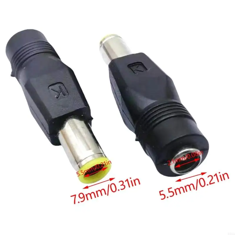 Conversor carregamento feminino a macho DC5.5x2.1mm a DC7.9x5.5mm Adaptador conector