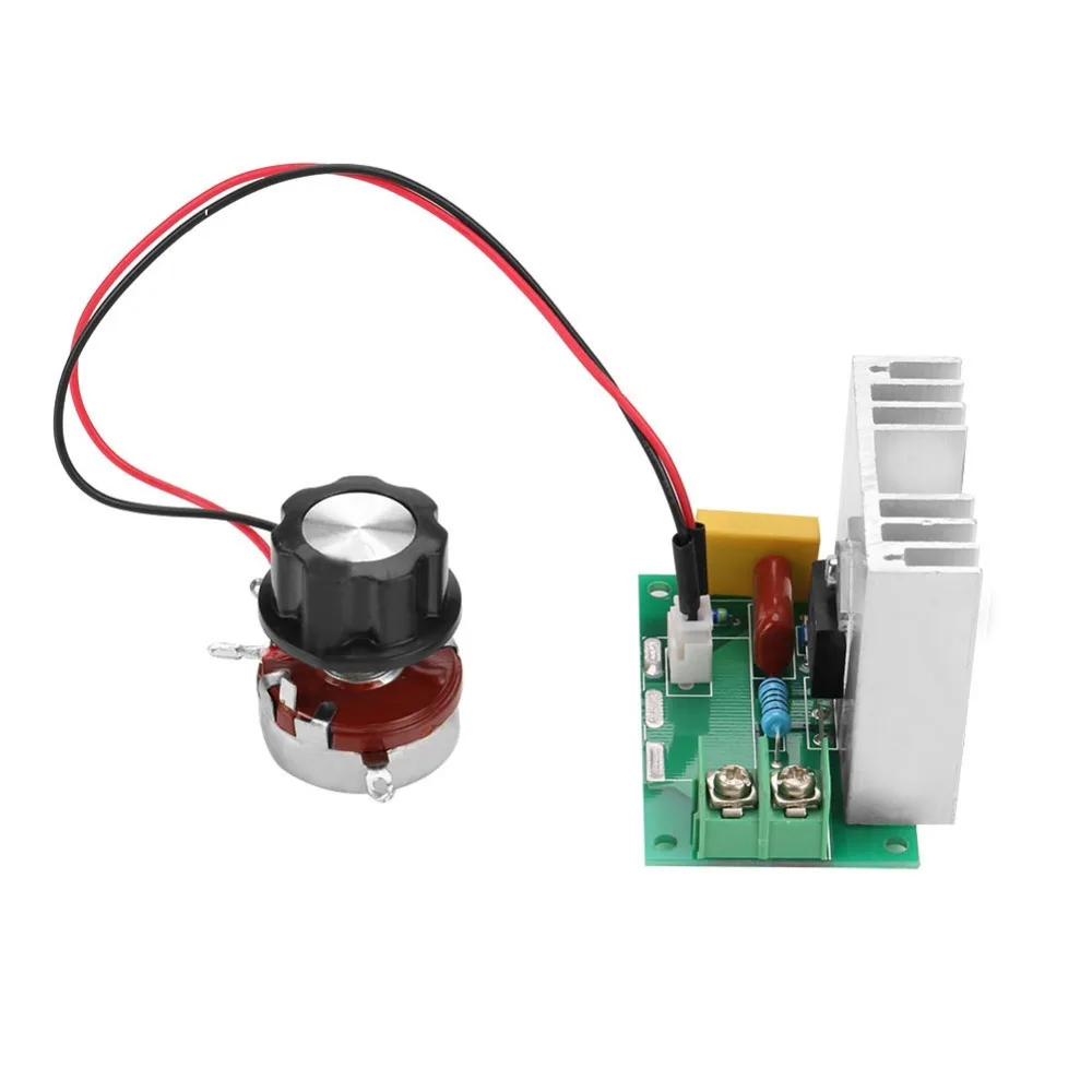 

AC 0-220V 4000W Motor Speed Regulator 40A Two Way Large Power Voltage Regulator FR-4 Circuit Board Anti-Spike LED Dimmer
