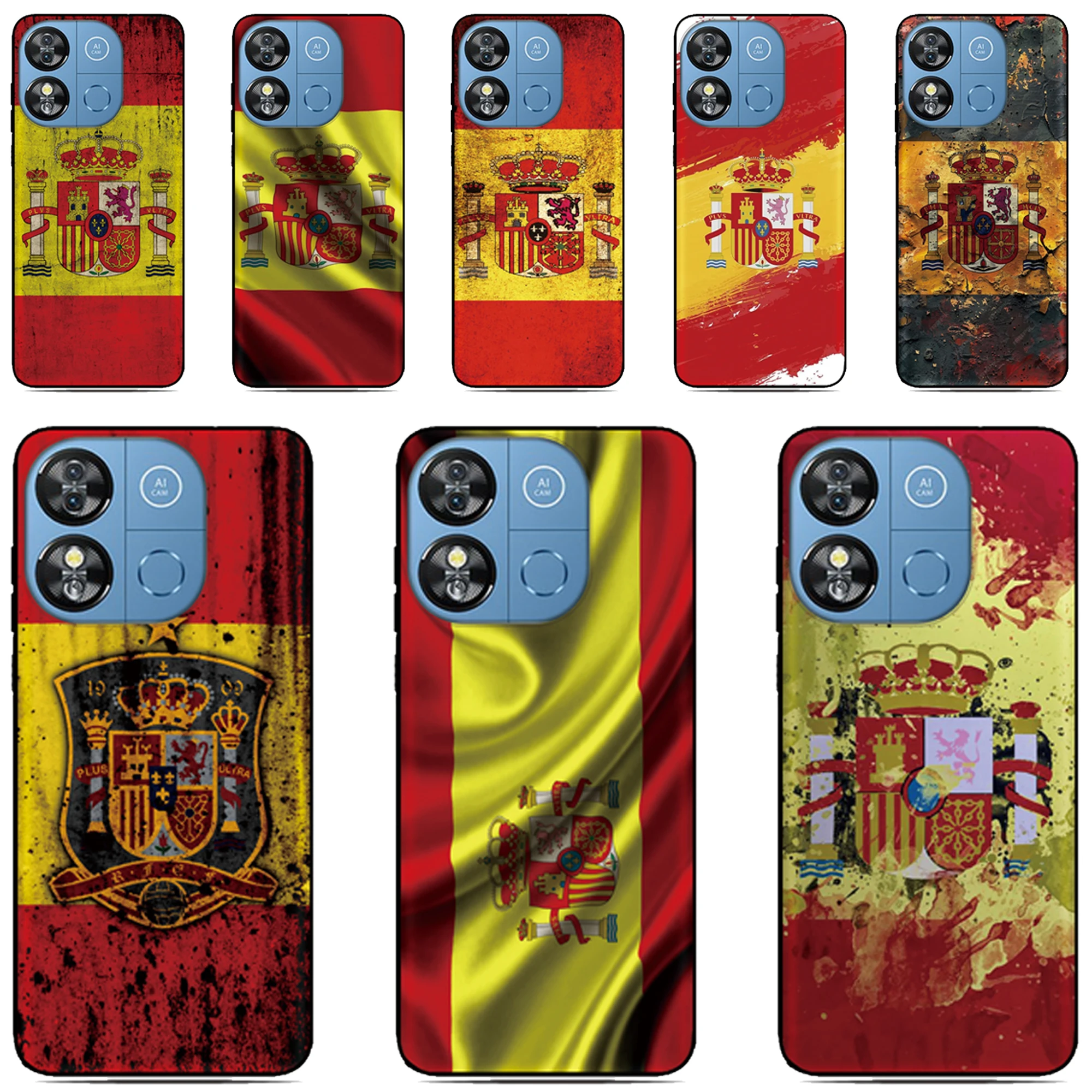 Чехол с флагом Испании для iPhone 17, 16, 15, 11 Pro Max, X, 7, 8, SE 3, 2, iPod Touch 7, 6, 5, Nothing CMF Phone 1, 2 Pro, 2A, 4A, 3A Lite