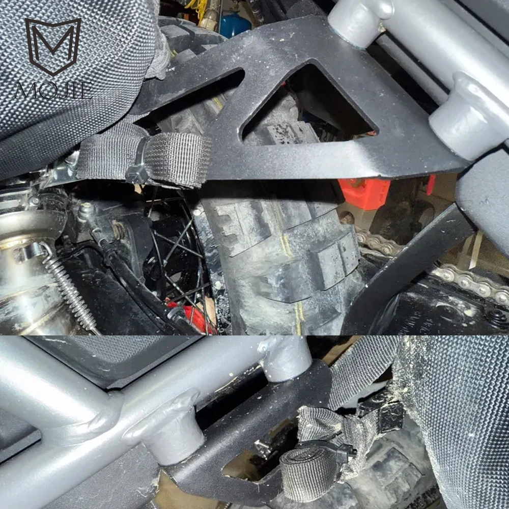 

Motorcycle Exhaust Hanger Foot Peg Removes Bracket Holder For CFMOTO 450MT 2024 2025 2026 MT450 450 MT Footrest Plate support