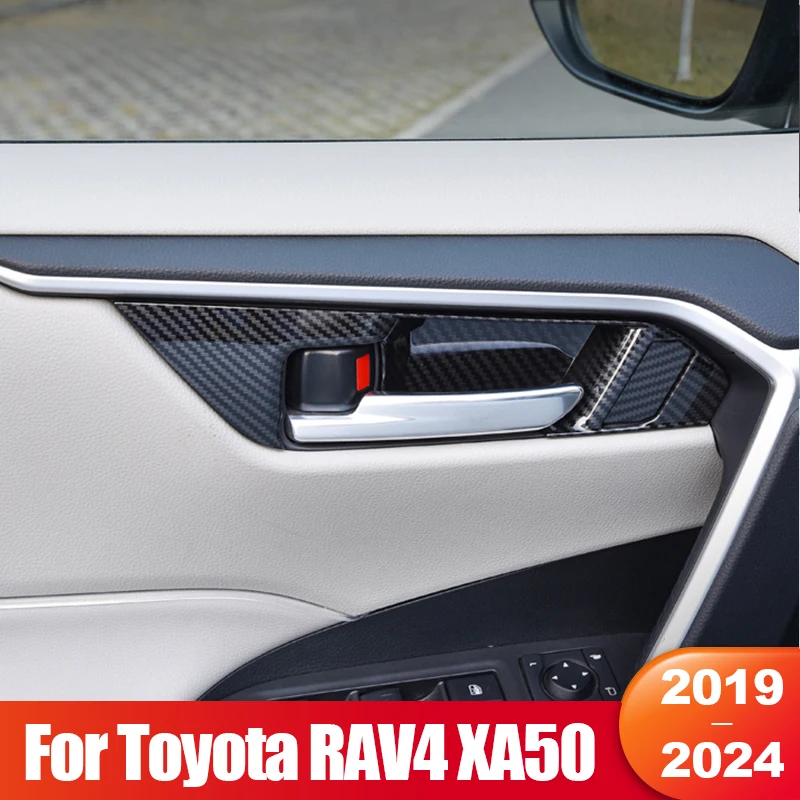 

For Toyota RAV4 XA50 2019 2020 2021 2022 2023 2024 RAV 4 Hybrid Car Inner Door Bowl Trim Frame Cover Accessories