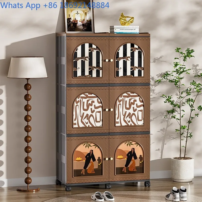 

Винтажный шкаф для обуви в спальню, пластиковый ретро-шкаф для гостиной, высококачественный приставной шкаф для хранения у дивана или в прихожей