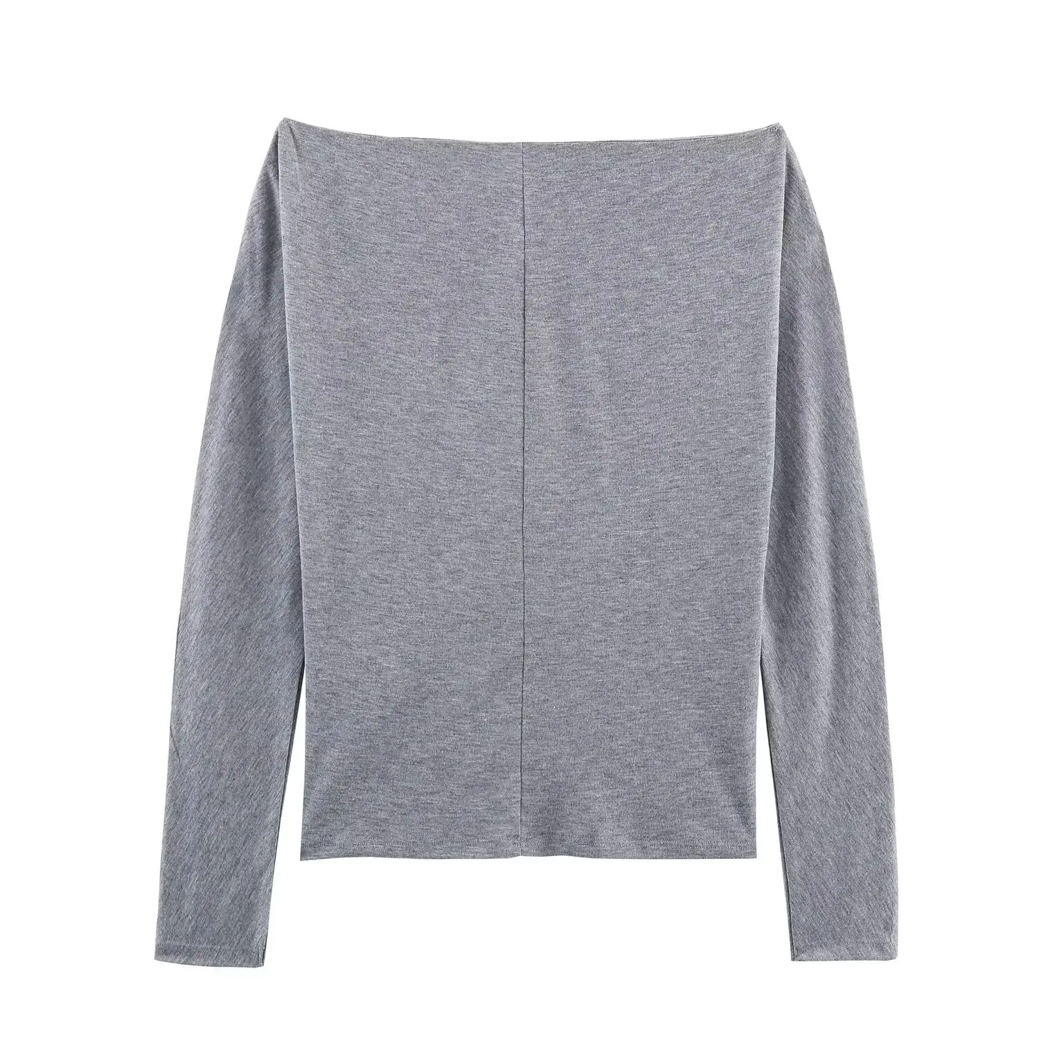 가을 여성용 스터드 장식 배트윙 슬리브 니트 풀오버 루즈 캐주얼 패션 레이지 롱슬리브 두꺼운 오프숄더 탑