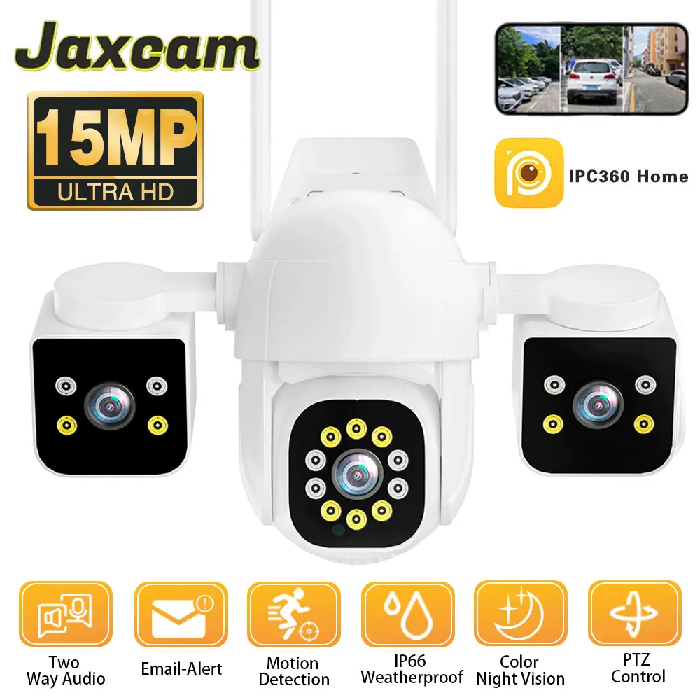 

IPC360 HOME 15MP HD WIFI PTZ Camera Outdoor 3 Lens 3 Screens Color Night Vision Two Way Audio Auto Tracking Surveillance Camera