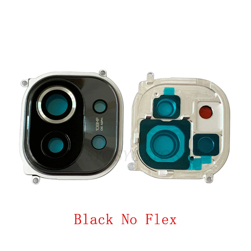 Back Rear Camera Lens Glass with Frame Holder For Xiaomi Mi 11 Camera Frame with Lens Flash Light Repair Parts