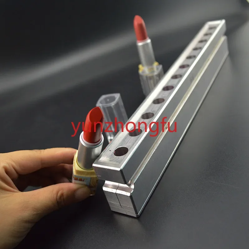 12 cavities Aluminium lipstick mould 12.1 mm, Sample size DIY lip stick filling