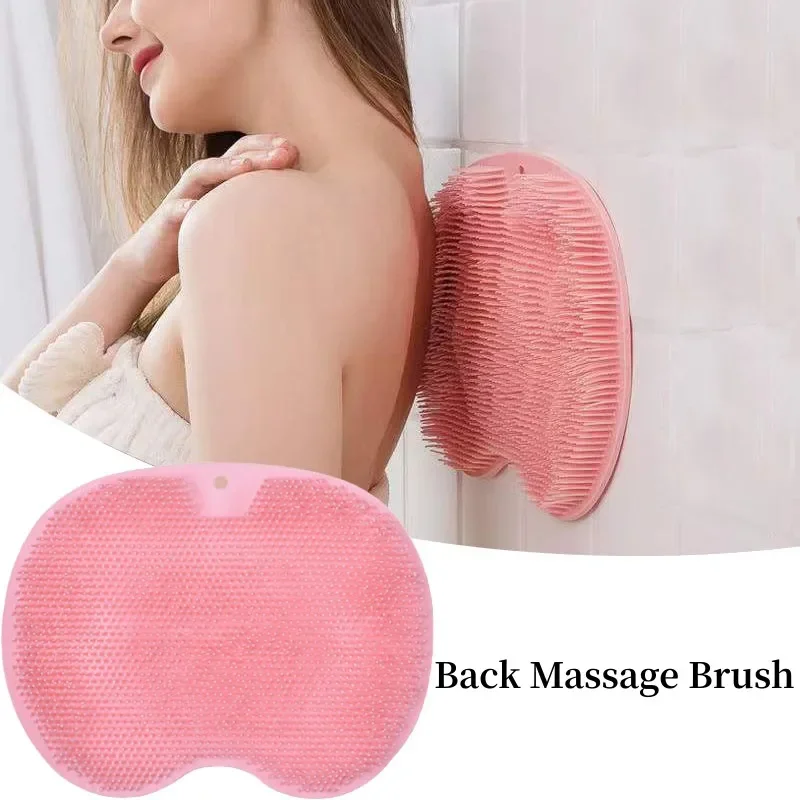 

Karsyngirl Shower Massage Scraper Bathroom Non-slip Bath Mat Back Massage Brush Silicone Foot Wash Body Cleaning Bathing Tool