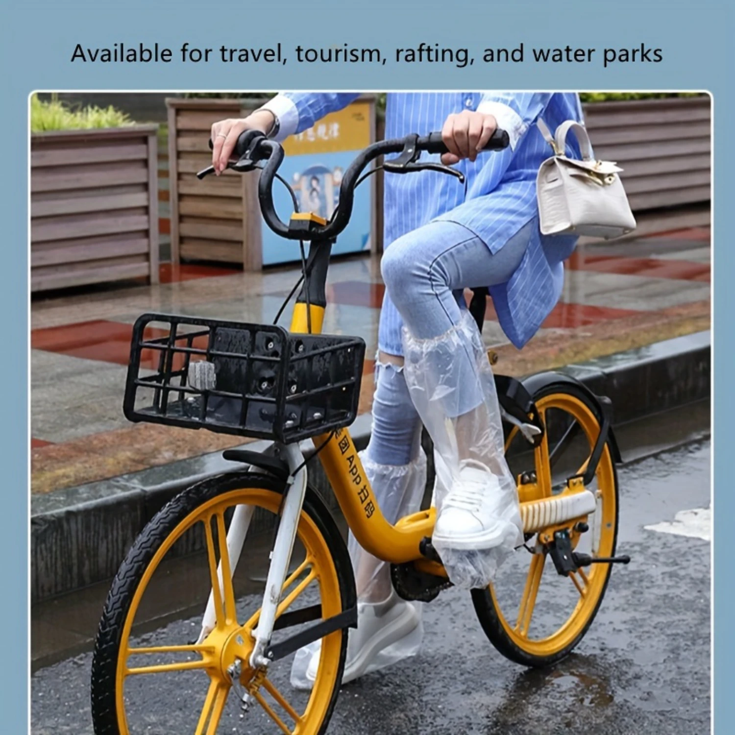 Disposable Rain Shoe Cover Waterproof Anti Slip Plastic Thickened Foot Cover Rain Proof