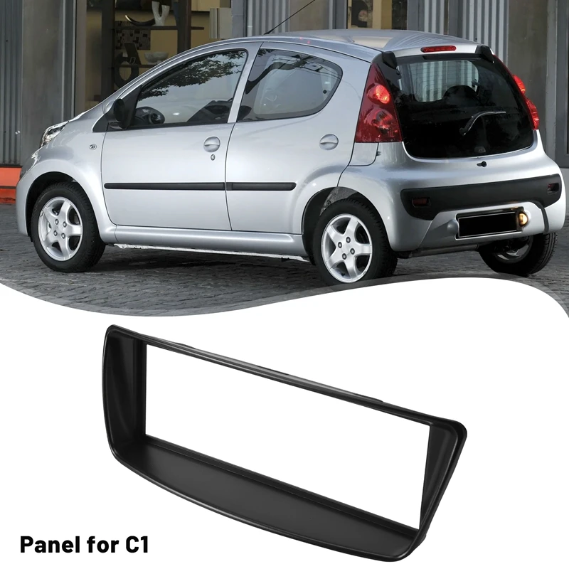 Car Radio Fascia Panel Frame 1 Din CD DVD Dash Audio Interior Cover Trim For Citroen C1 For Toyota Aygo For Peugeot 107