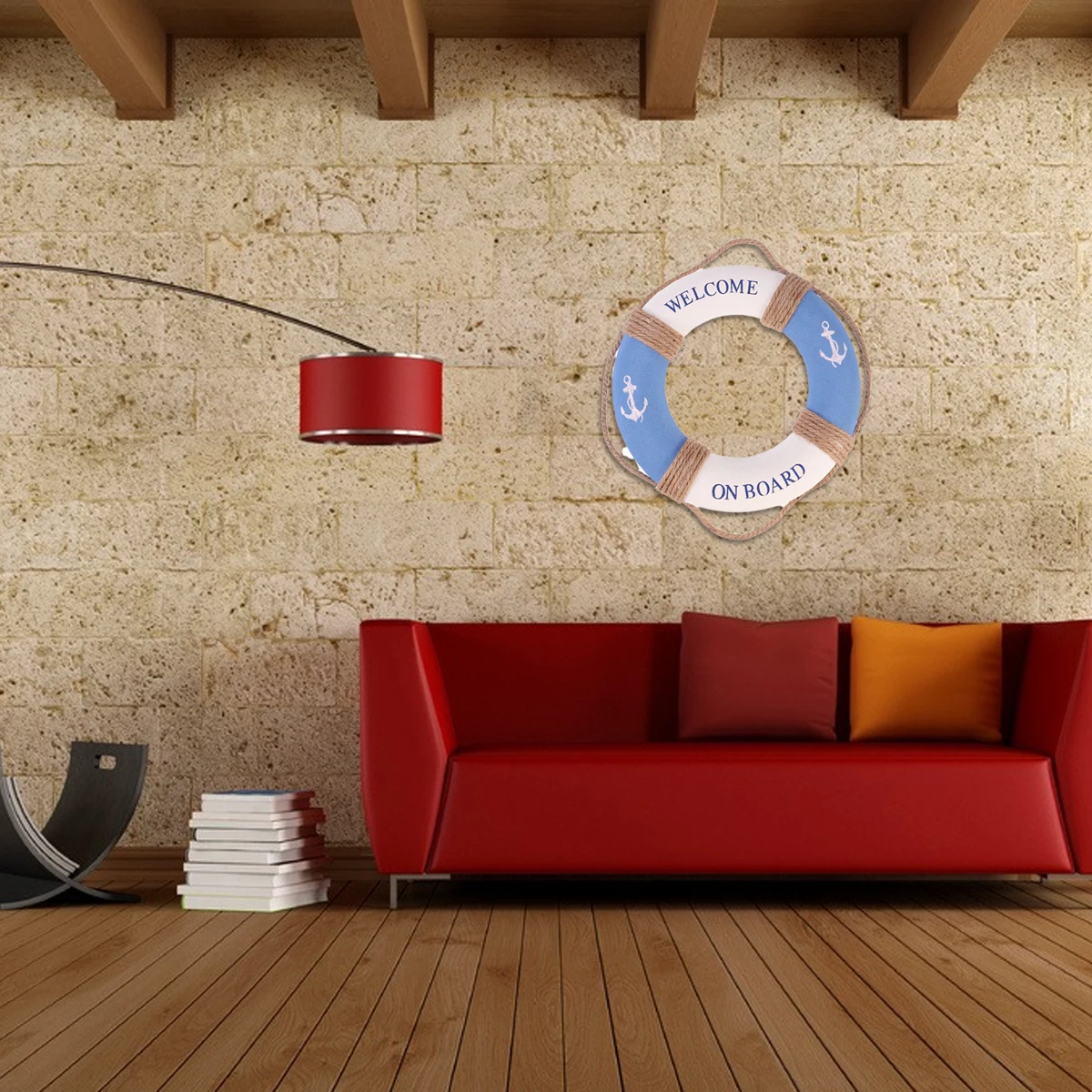 

Lifebuoy Decoration Seaside Decorations for Home Mediterranean Wall Nautical Hanging Boating Party Supplies Whale