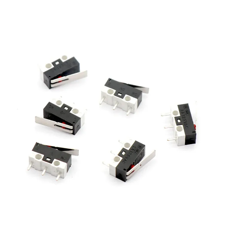 10 szt. Wyłącznik krańcowy Przełącznik przyciskowy 1A /2A 125 V AC Przełącznik myszy 3-pinowy mikroprzełącznik