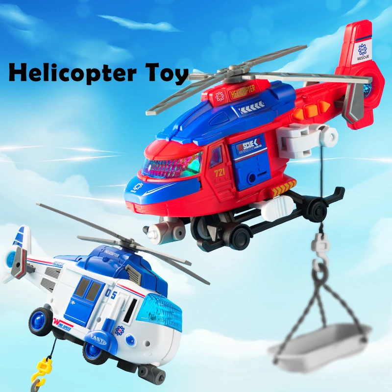 Funny Children's Toys Aeroplane Car Creative Will Deformation Rotating Lights Music Inertia Helicopter Toy Holiday Birthday Gift