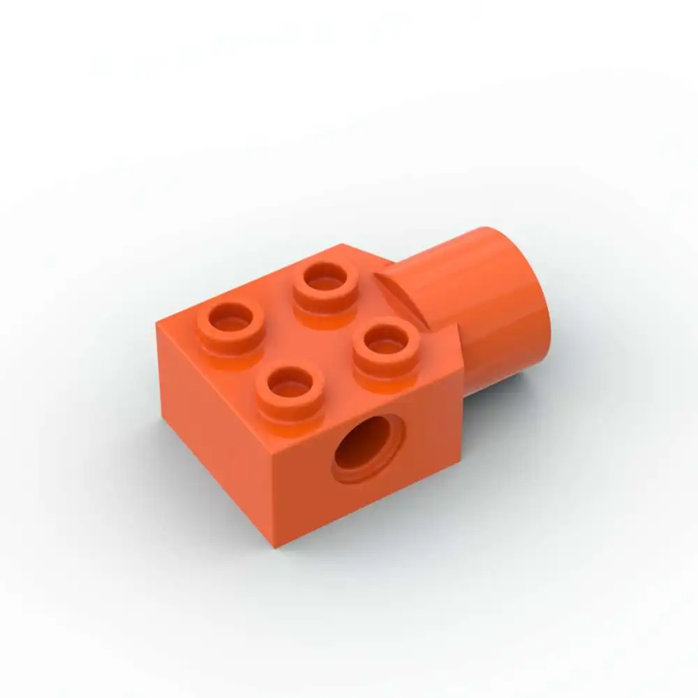 MOC 10 قطعة جزء الطوب 48169 تعديل 2x2 مع ثقب الدبوس اللبنات المقبس المشترك لعبة الجسيمات التعليمية هدية عيد ميلاد طفل