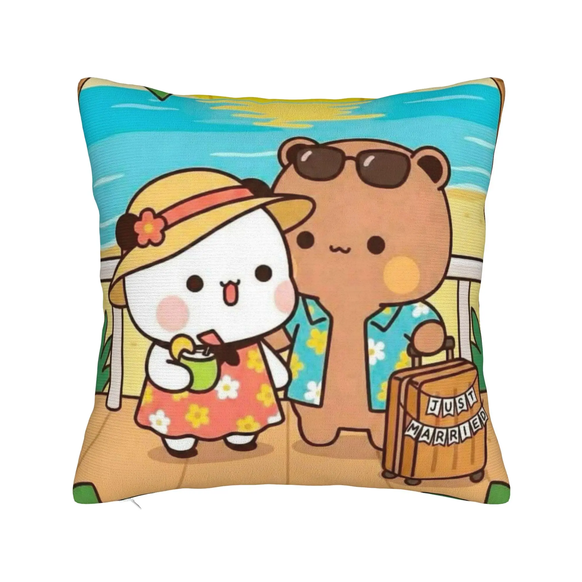 Kawaii Panda Bubu Dudu Square Pillow Case Summer Beach Cushion Covers Awesome Decorative Throw Pillow Case Cover for Home 18