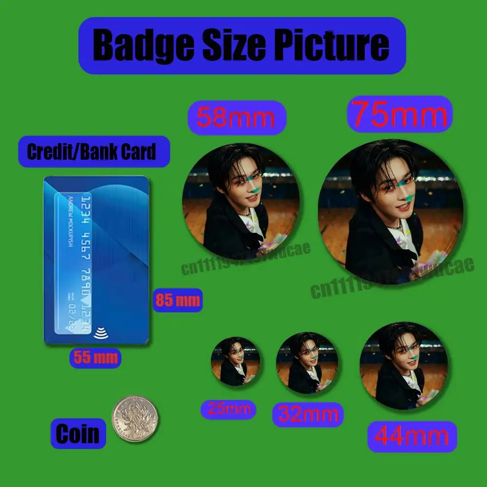 For L-Lee Singer Know Badge Case DIY Pin Insignia Emblem Round Gift Cosplay Laser Film Cover