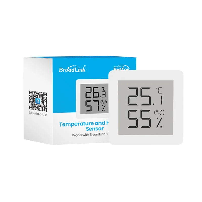 BroadLink FastCon SRT4 Wireless Indoor Outdoor Digital LCD Monitor Battery Powered Thermo Thermometer Hygrometer for Smart Home