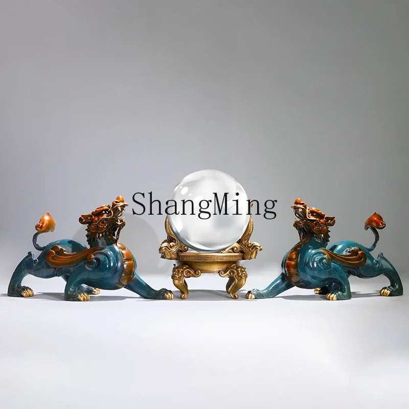 CL copper gold years brass ornaments handicrafts new Chinese living room decoration opening housewarming gifts