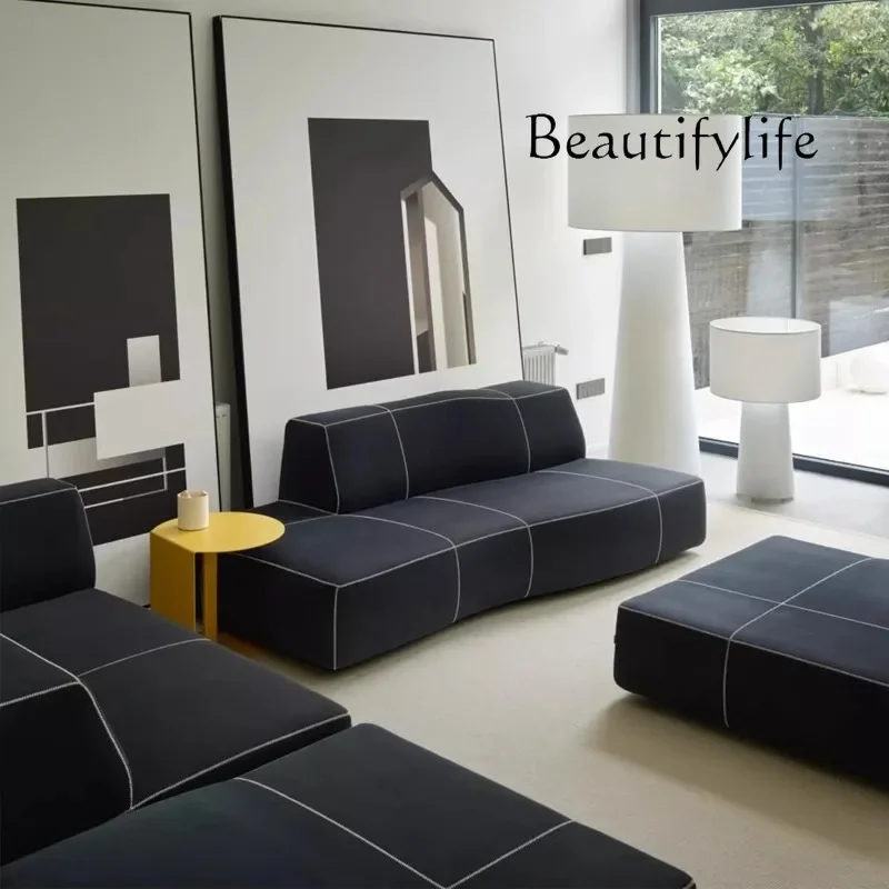 X35 Italian Light Luxury Sofa Cotton And Linen Fabric Sofa Simple Modern Module Corner Combination