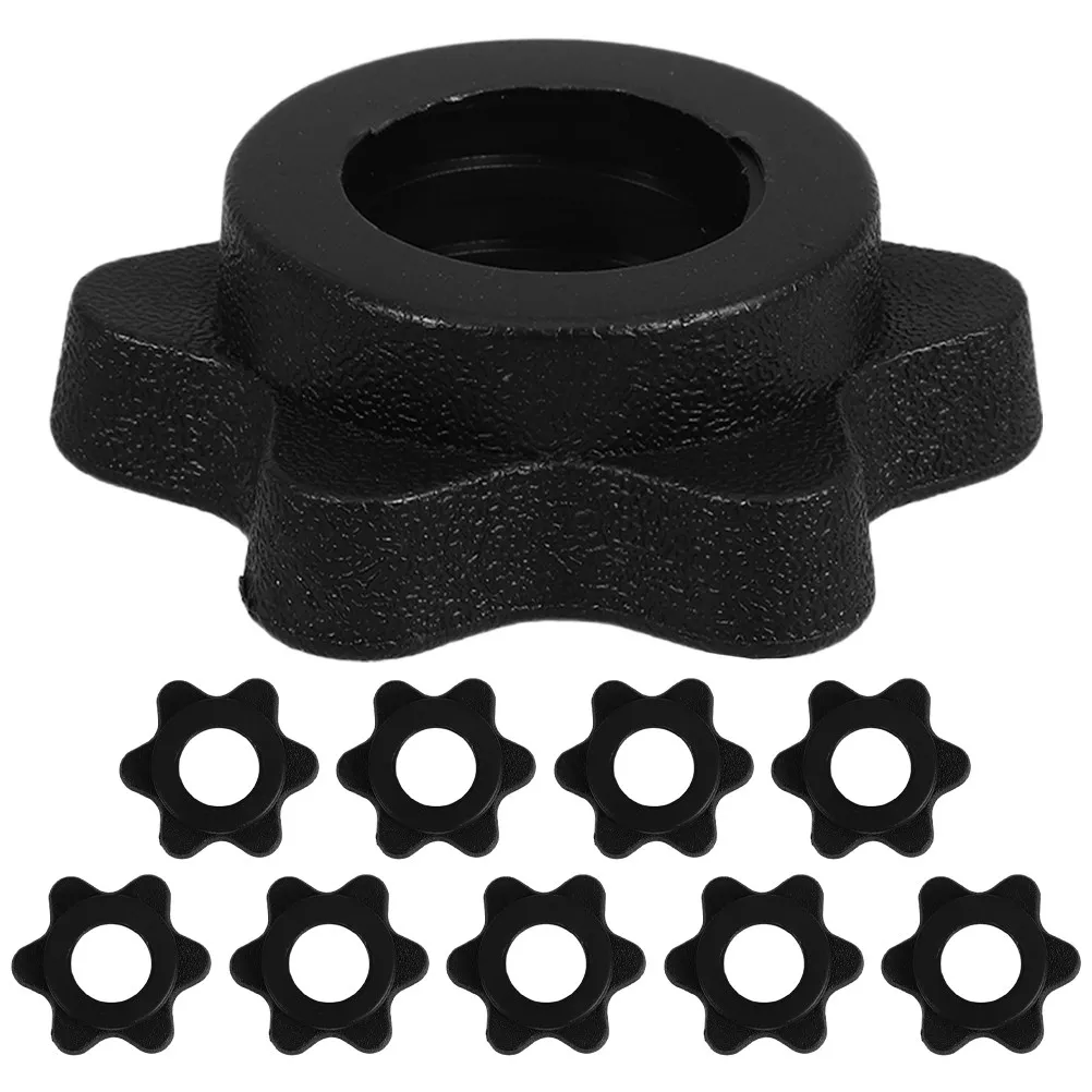 10Pcs Nut Dumbbell Barbell Collars Clips for Threaded Dumbbell Bars Barbell Safety Clamps Gym - view 4