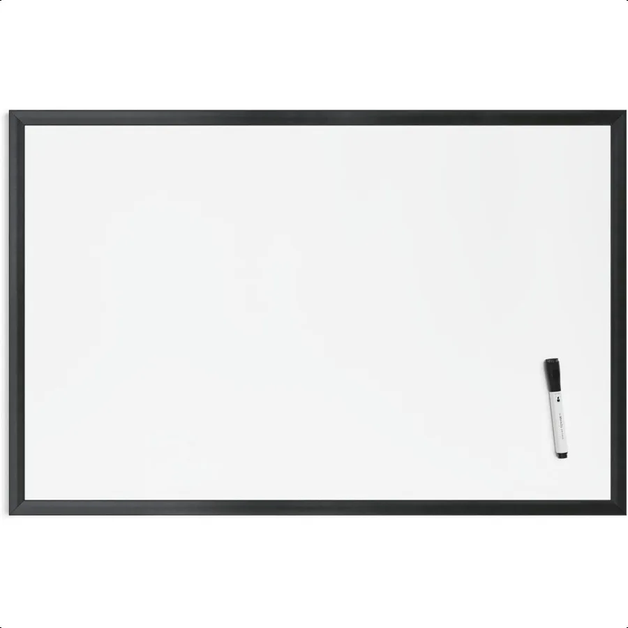 

Magnetic DryErase Board 36 X 24 Inches Black Wood Frame 311U0001