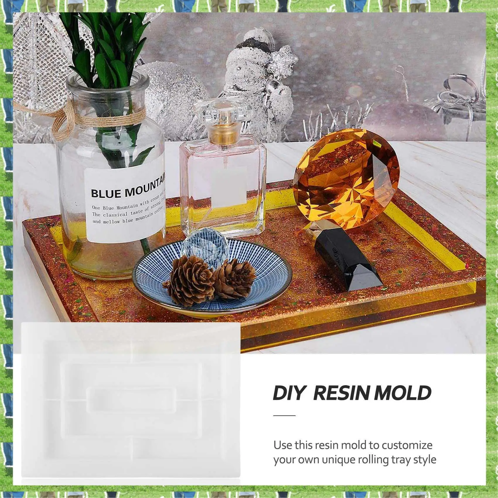 

Силиконовая форма FTS из смолы, большие прямоугольные формы для подносов для эпоксидной смолы, форма для сервировочной доски из смолы с краями