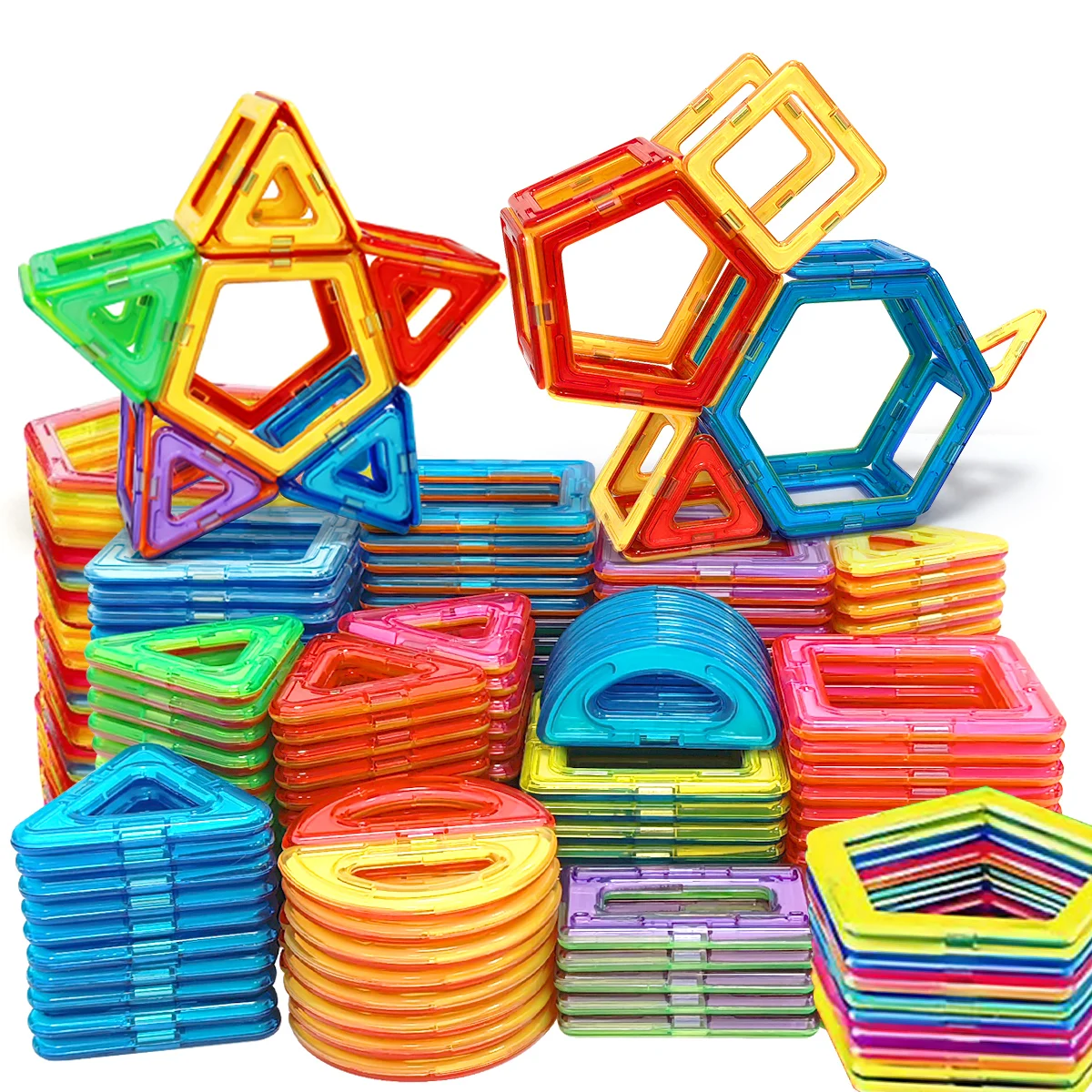 

Наборы магнитных строительных блоков большого размера - 3D STEM-игрушка для развития детей по методике Монтессори, магнитные блоки различной формы