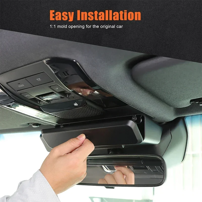 For Toyota Land Cruiser Prado 250 LC250 2024+ ABS Black Car Interior Rear Mirror Base Storage Box Car Interior Accessories