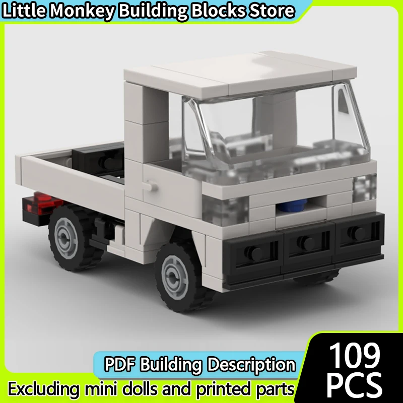 

City Car Model MOC Building Bricks Classic Retro Sambar Kei-Truck Modular Technology Children Holiday Gifts Assemble Toys Suit