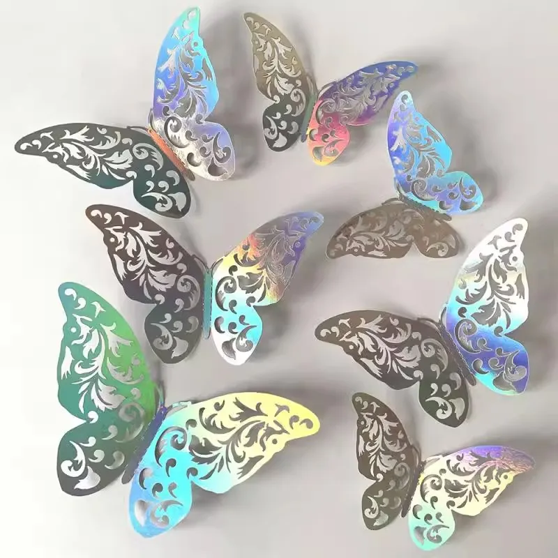 

3D Colorful Hollow Butterfly Wall Stickers Wedding Party Background Decoration