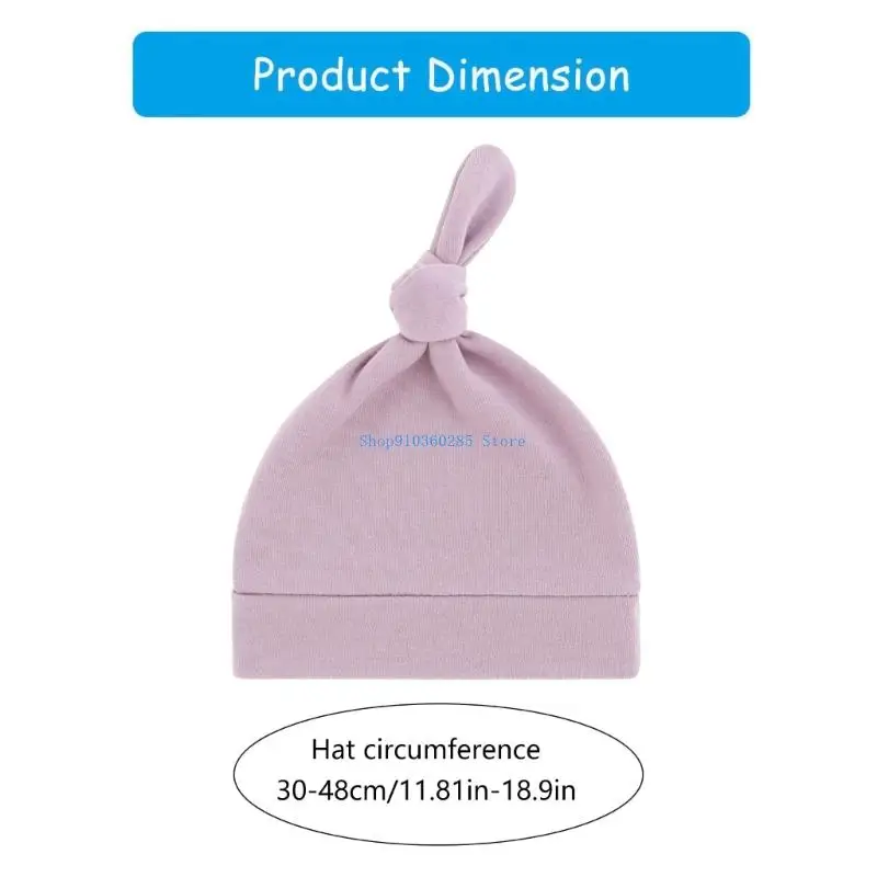 K9FF قبعات الجنين حديثي الولادة قبعة معقودة عصرية غطاء رأس دافئ هدية أغطية الرأس #6