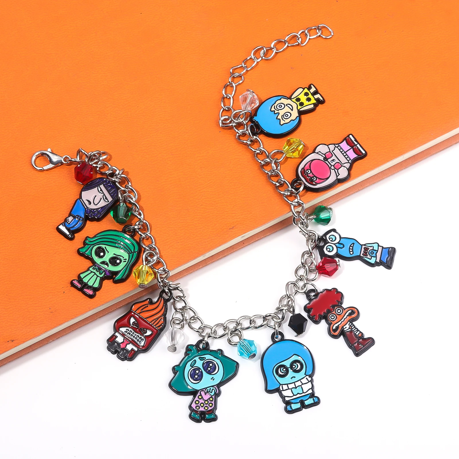 Anime Inside Enamel Bracelet Pendant Intensa Five Emotions Joy Anger Sadness Happiness Chain Mente Bracelet Cosplay Props Gifts