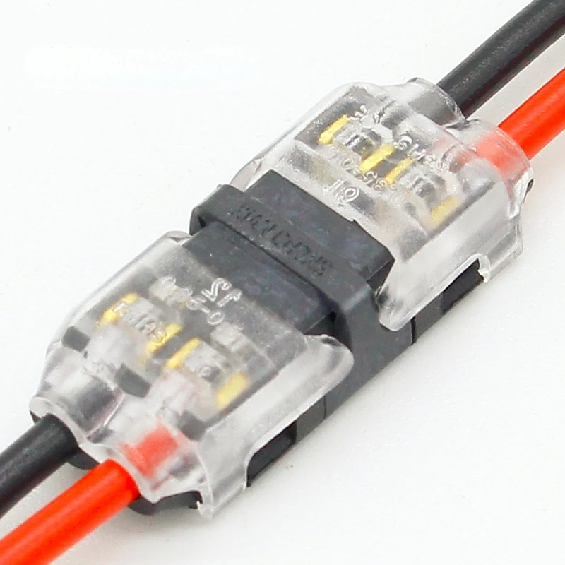 5 pcs/lot 2 pin Spring Connector wire with no welding no screws Quick Connector cable clamp Terminal Block Easy for led strip