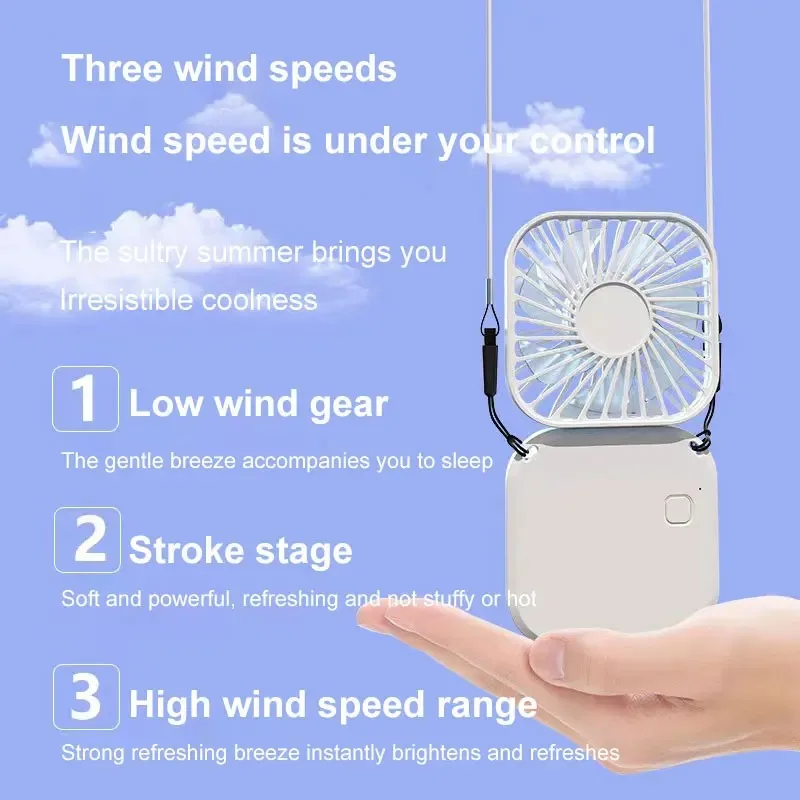 Portable Fan Super Mini Handheld Fan USB Rechargeable Fan Foldable Hand Held Small Pocket Fan